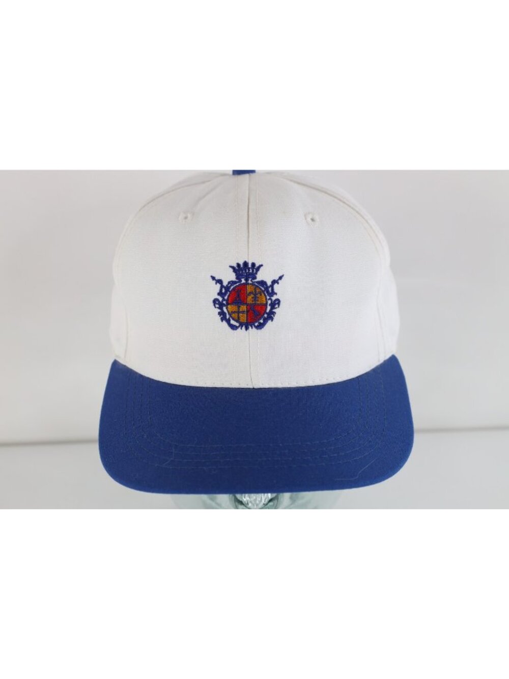 Vtg 90s Spell Out Boca Raton Resort Club Crown Shield Strapback Hat White USA